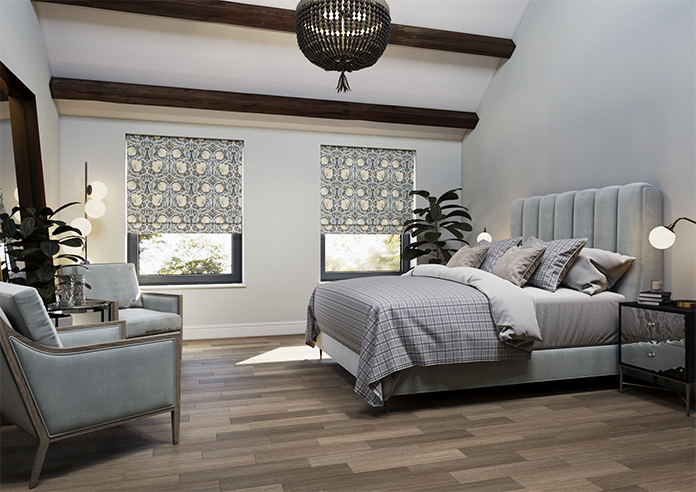 William Morris At Home Pimpernel, Indigo - Roman Blind - Image 6